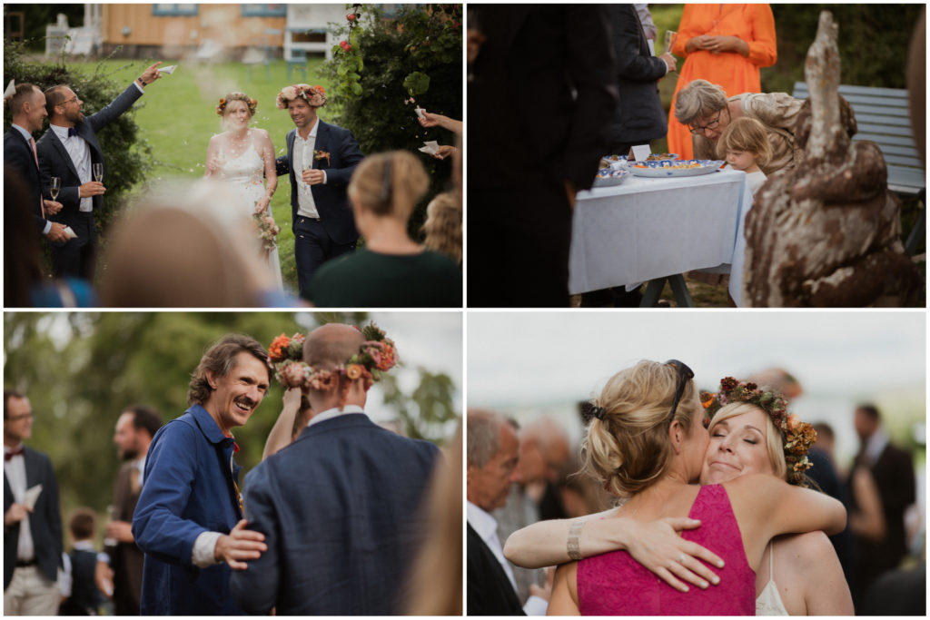 Kollage av fyra bröllopsbilder, Fotograf JD